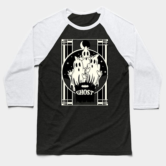 Ghosty Baseball T-Shirt by Brieana